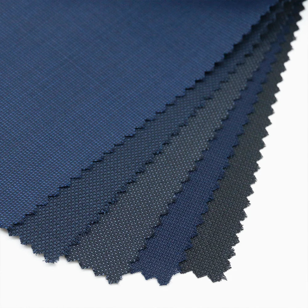 Wholesale Italian Suit Fabric for Men RTS Worsted Merino Wool 50%W 50%P Woven Technique Jacket Usage RTS Suiting Fabric Garments