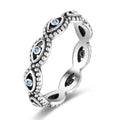 Silver Plated Evil RingReligious Style Wedding Band or Gift for Engagement Wedding Anniversary Parties