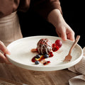 Eco-Friendly White Porcelain Dinnerware Set with Glossy Custom Logo for Steak Dessert in Restaurant Hotel or Home