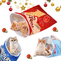 Foldable Crinkle Cat Tunnel Sleeping Bag Modern Cartoon Fashion Play Hideaway Space-Saving for Cats of All Sizes and Ages