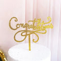 Celebrate the Graduation Party Cake Decoration Gold Glitter Congratulations Cake Topper for Class of 2025