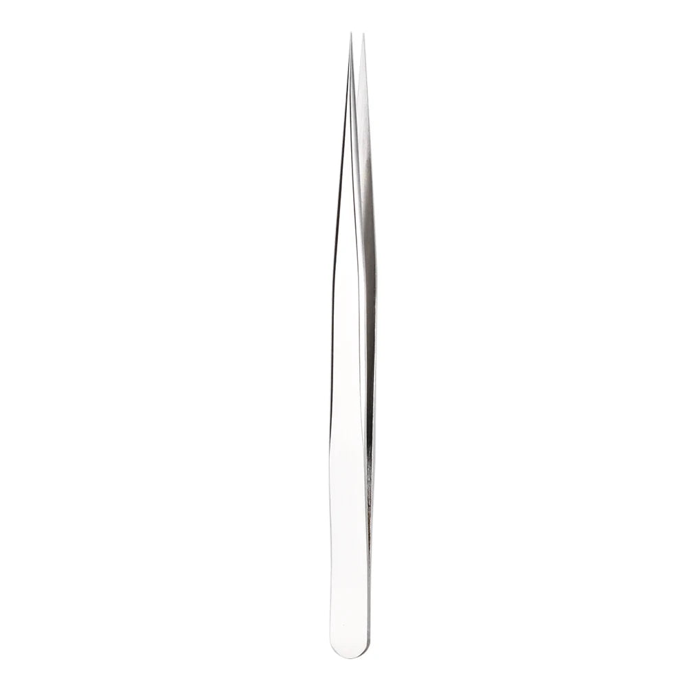 High Quality Professional Stainless Steel Straight Lash Curler Eyelash Extension Tweezers with Pointed Tip