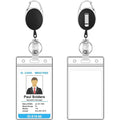 Wholesale Retractable Clear PVC ID  Card Holder Reel Badge Clip