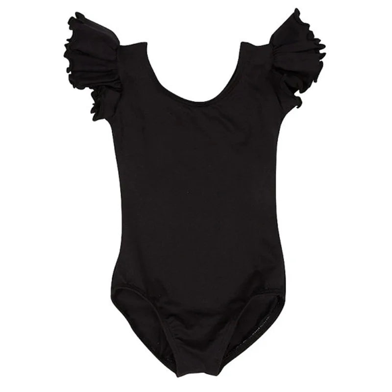 High Quality Closed Crotch Flutter Sleeve Ballet Dance Leotard Toddlar pink Blank Gymnastic Leotard for Girls