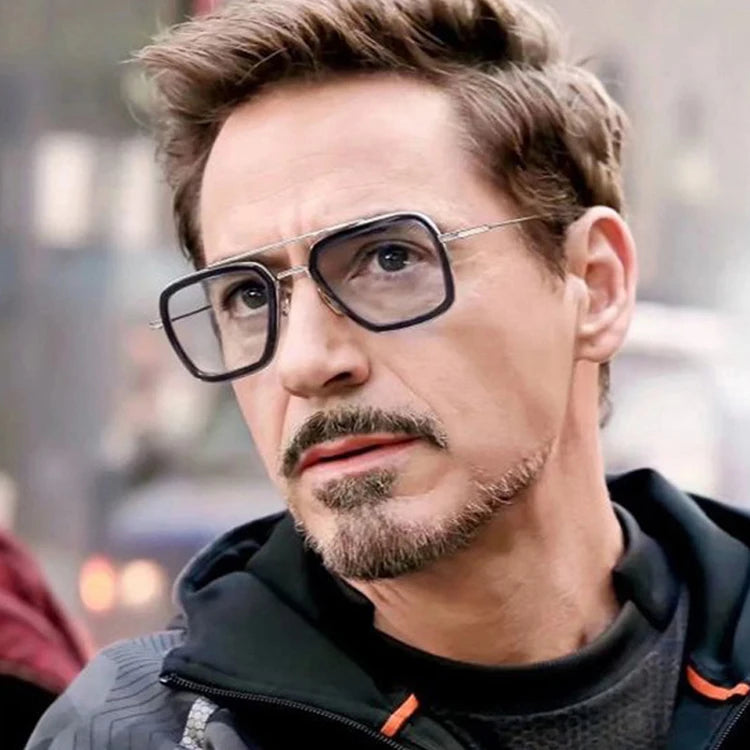 Round Clear Popular Romeo Rectangle Men Plastic Square Personalized Frame Tony Stark Sunglasses