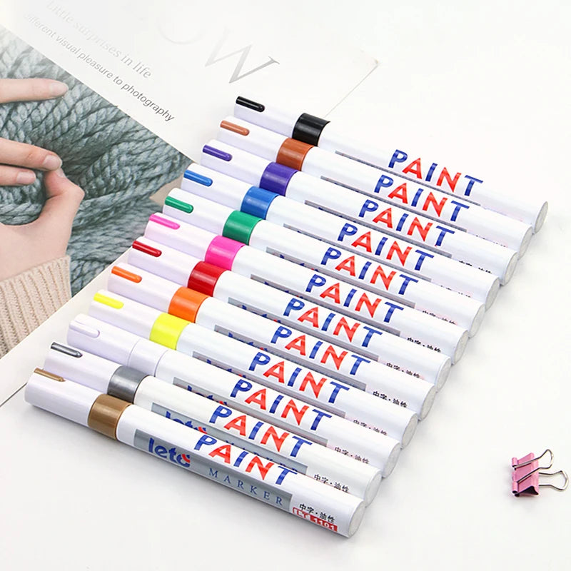 Professional Industrial Permanent Paint Pen Waterproof Indelible Marker Pens Fast Drying Multi-Surface Ink Wholesale Stationery MegaBDM