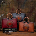 Andong Genuine Leather Handbags Small Square Bag Women's Handbag Cowhide Retro Shoulder Bag Women