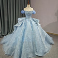 Jancember 6596 Fairy Blue Princess Beaded Evening Ball Gown Dresses for Sweet 16 Girls