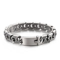 KALEN Men 220mm Silver/Grey Punk Stainless Steel Links Bracelet