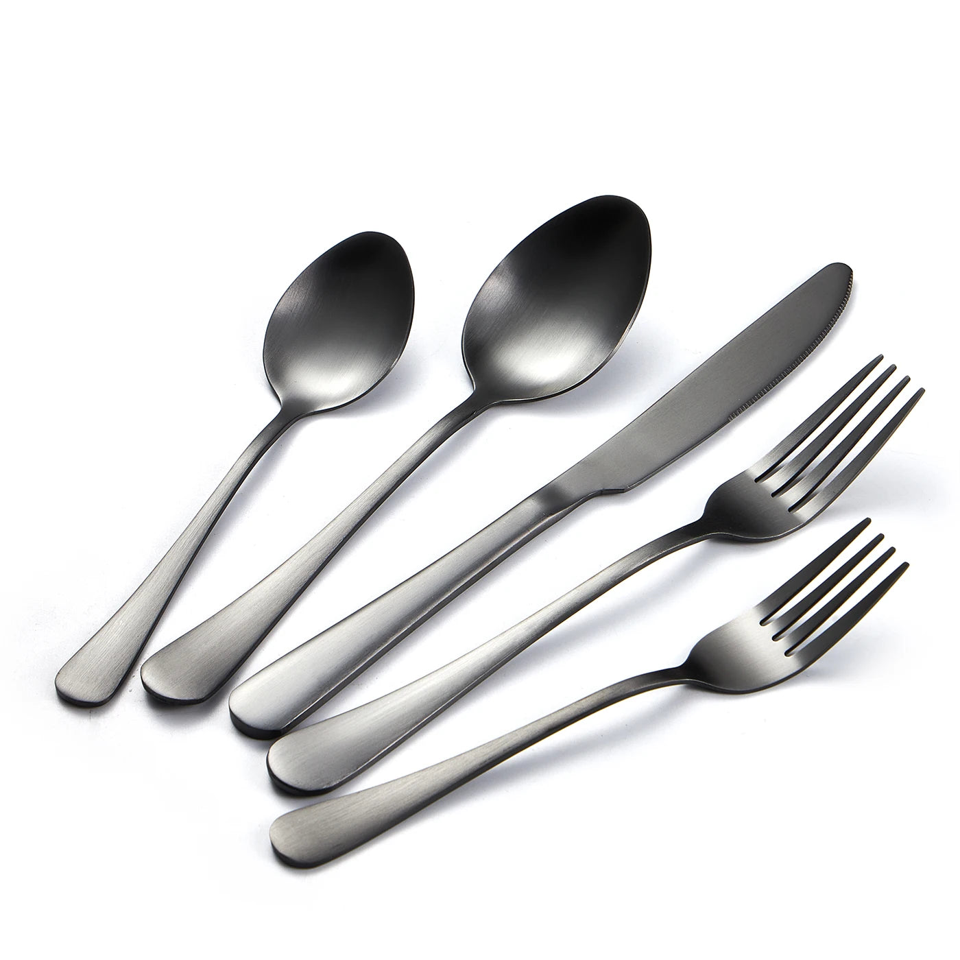 Factory Direct Selling 410 Stainless Steel Black 1010  Flatware Cuttlery Set Gift Box Material Metal Occasion Wedding
