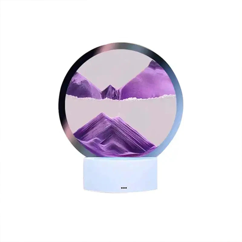 3d Hourglass Moving Sand Light Art Flowing Sand Painting Night Light Quicksand Home Room Decoration Lighting Xmas Gifts