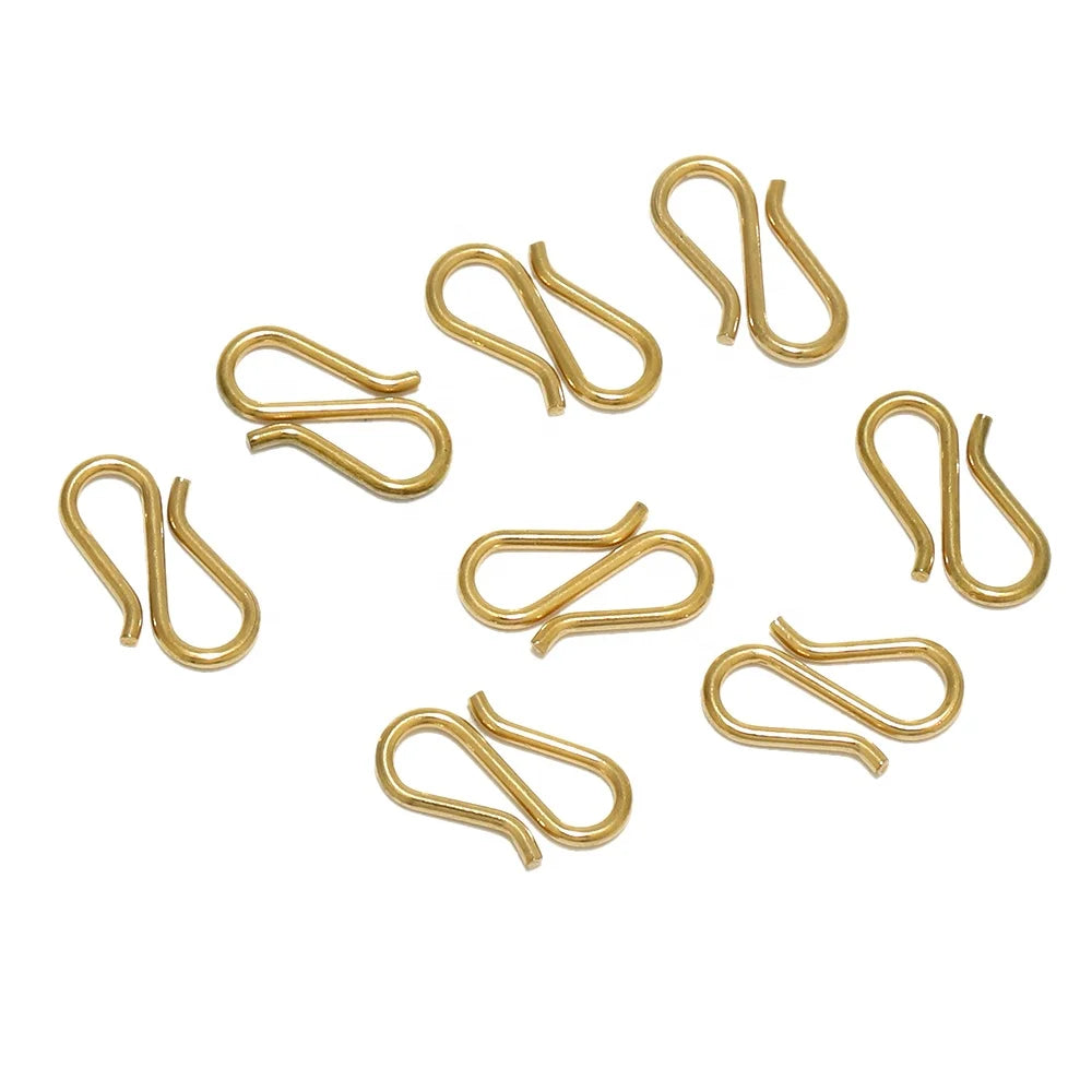 20pcs Stainless Steel Wire Diameter 1mm S-Shape Clasp Connectors for Necklace Bracelet Accessories Findings Jewelry Wholesale
