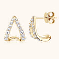 Fashion Jewelry Grade D Moissanite Diamond Hoop Earrings 925 Sterling Silver 0.26+0.26ct Moissanite Iced Out Earrings Women