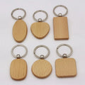 Wholesale Price Custom DIY Wood Key Ring Keyring Wooden Blank Key Chain