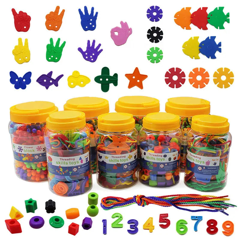 Children Parish Learning Montessori Toys Color Shape Cognition 3D Construction Puzzle Games Fine Motor Training Educational Toys