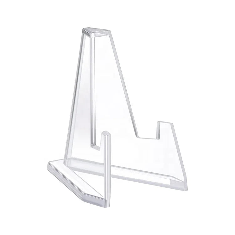 Trading Cards Plastic Stands Mini Clear Plastic Easel Stands Card Stands for Display Coin Display Easel