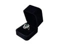 Stock Black Velvet Square Ring Box with Embossed Finish Customized Logo-Please Contact Customer Service