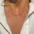Fashion Five-pointed Star Necklace 18K Gold Non-fading Jewelry Ins Style Niche Design Clavicle Chain