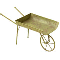 Vintage Small Iron Art Cart Modern Design Outdoor Balcony Flower Stand Metal Succulent Plants Garden Decorative Flower Pot