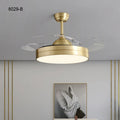 Zhongshan New Light Luxury Fan Chandelier Gold Crystal Ceiling Fan Lamp European Style Simple Living Room Restaurant  Lamps