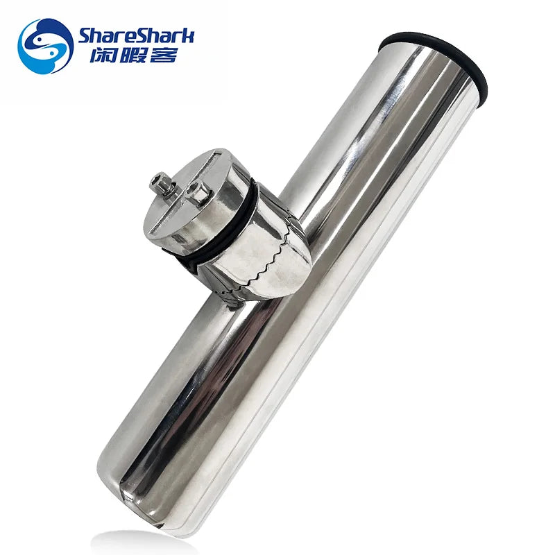 Stainless Steel Fishing Rod Bracket Championship Style Clip on Fishing Rod Holder Marine Guide Rail Mounting Rod Bracket