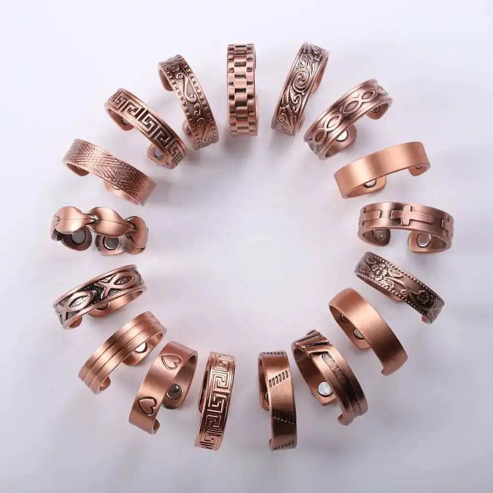 Open Adjustable Magnetic Ring Health Care Anti Snoring Ring Creative Lymphatic Detoxification Magnetic Ring for Men Women Gifts