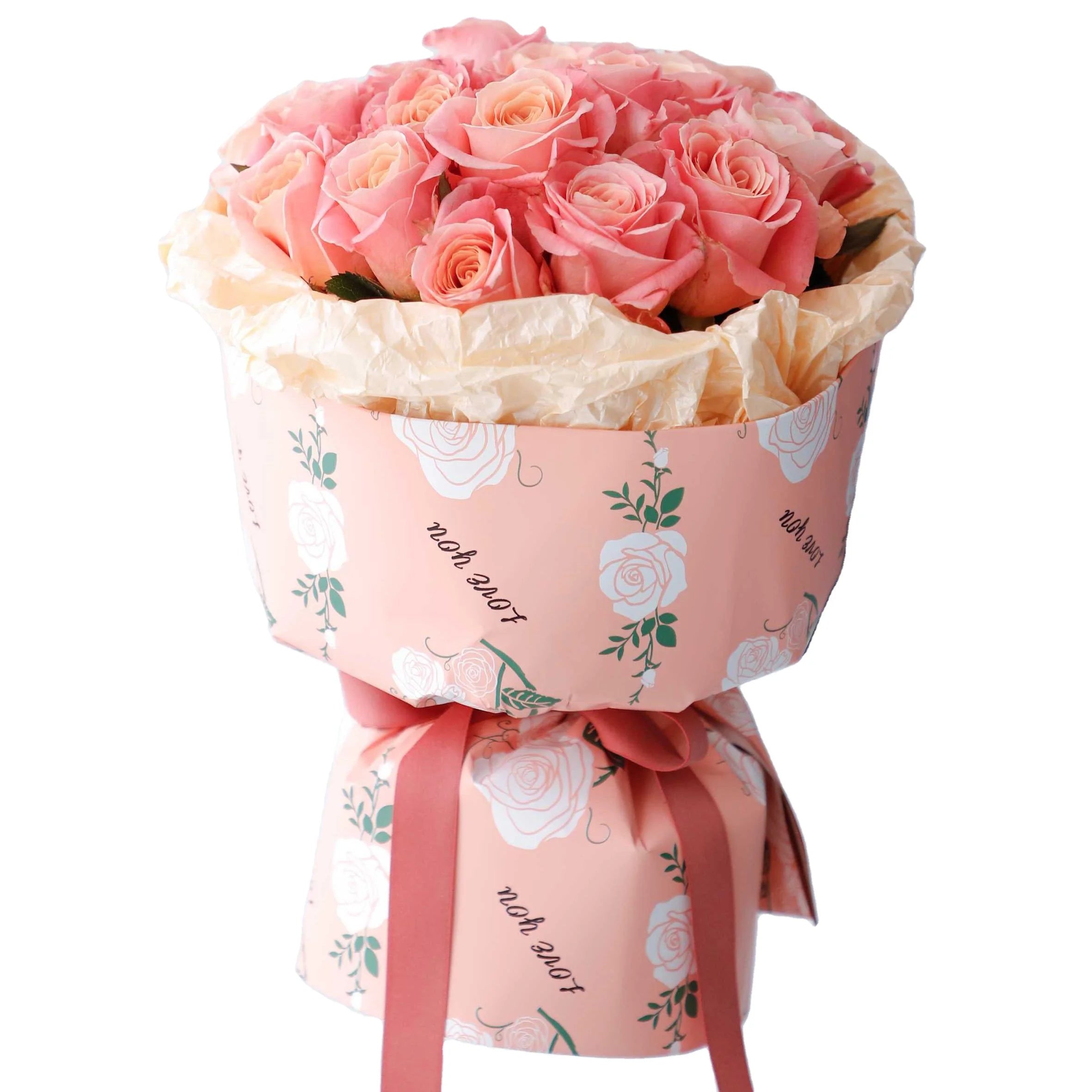 SY High Quality 58*58cm Waterproof Flower Wrapping Paper for Bouquets Coated Craft Stickers Ready to Ship
