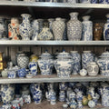 New Chinese Blue & White Porcelain Hand-Painted Flower Vase Antique Style for Decoration