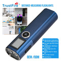 Trustfire MINIX7 Distance-Measuring Flashlights LED Laser Measuring Magnetic Tail Torch Type-C Rechargeable Work Light