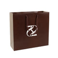 Eco Custom Made Printed Brown Flat Handle Take Away Packaging Kraft Paper Bag Carry Bag