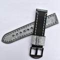 Handmade Wax Thread Luxury Dense Smooth Durable Waterproof Beautiful Bridle Hide Vintage Leather Watch Strap 20mm 22mm 24mm 26mm