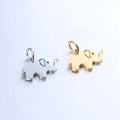 DIY Gold Plated Jewelry Pendant Spot Stainless Steel Mirror Polished Cute Animal Elephant Charm Pendant
