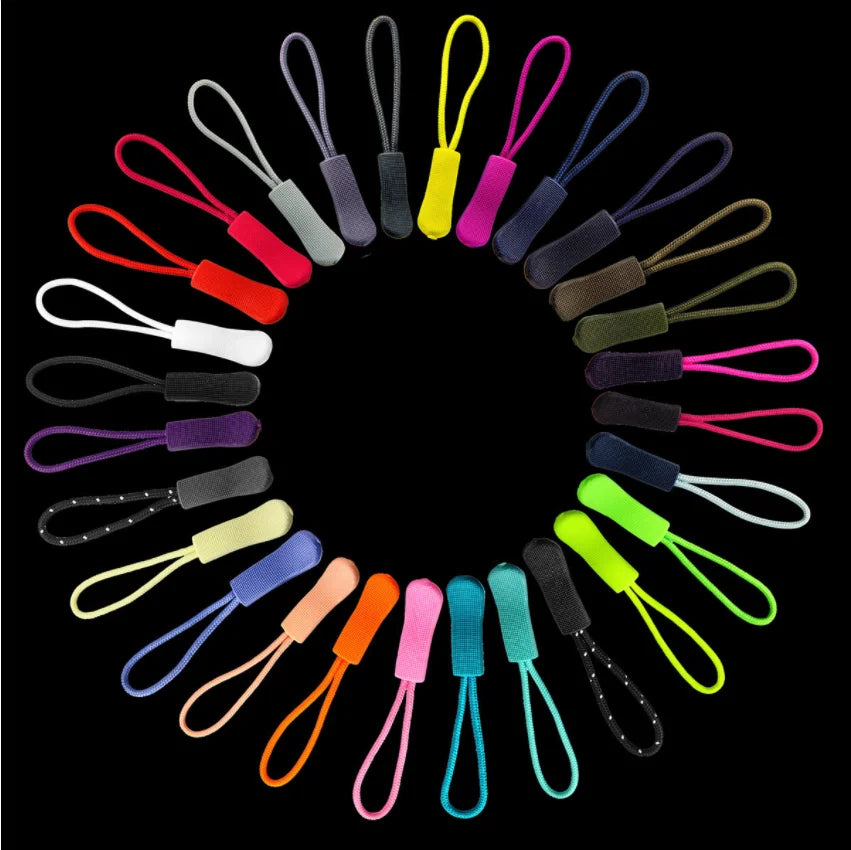 Zipper Pull Cords Puller End Fit Rope Tag Replacement Clip Broken Buckle Fixer Zip Cord Suitcase Tent Backpack Zipper Head
