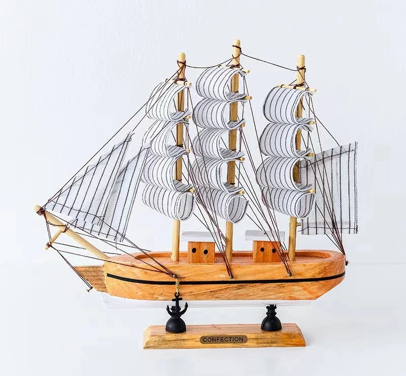 TaiLai Wooden Handicraft New Fully Assembled Display Ship Model Nautical Decor for Home and Office Decoration Wooden Boat