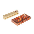 CNC Machining Copper bar With Silver Plating 4/5 Axis CNC Milling Red Copper Chiller Parts Thermal Heat Sinks Precision