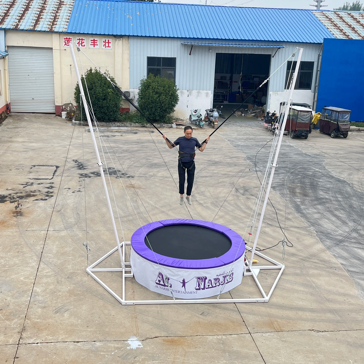 Durable Safe Design High Elasticity Kids Jumping Bed Euro Bungee Trampoline for Indoor Park Training and Outdoor Play Use MegaBDM