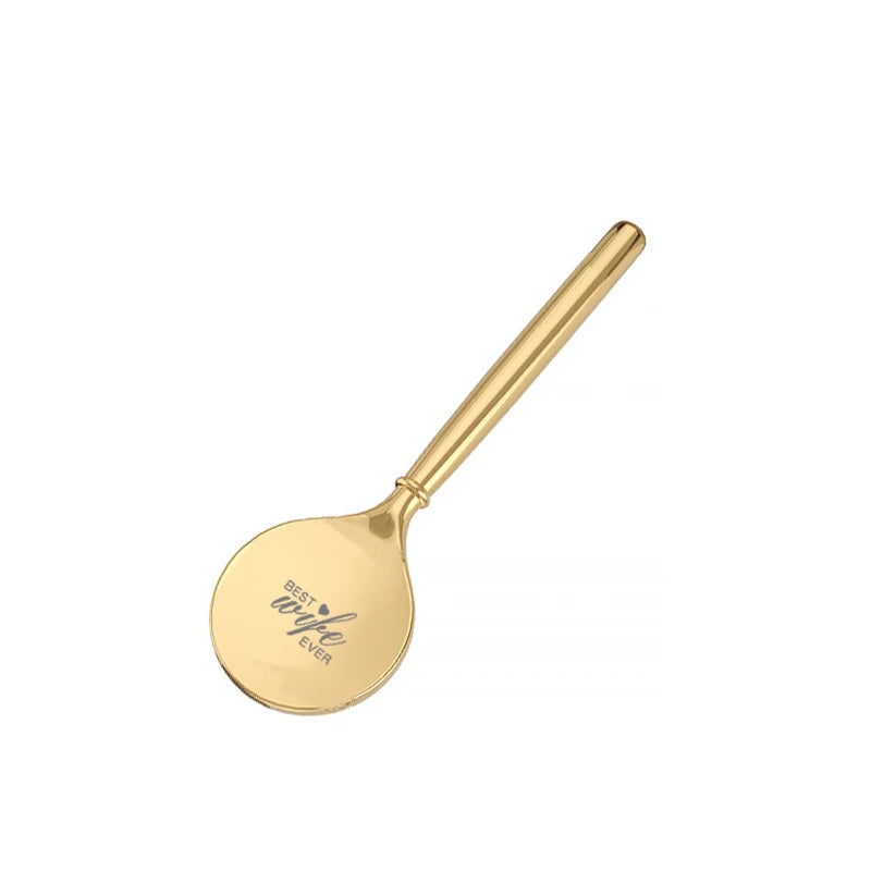 Customized Private Label Facial Cream Metal Spoon Mask Spatulas DIY Custom logo Makeup Big Spoon Mother Gift