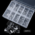 Manicure Short French Half Cover 200pcs/boxed Natural Transparent square Nail Tips Factory Wholesale