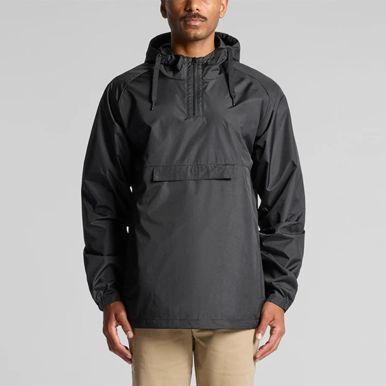 Men's Customizable Outdoor Rain Jacket Half Zip Pullover Windbreaker Jacket for Men