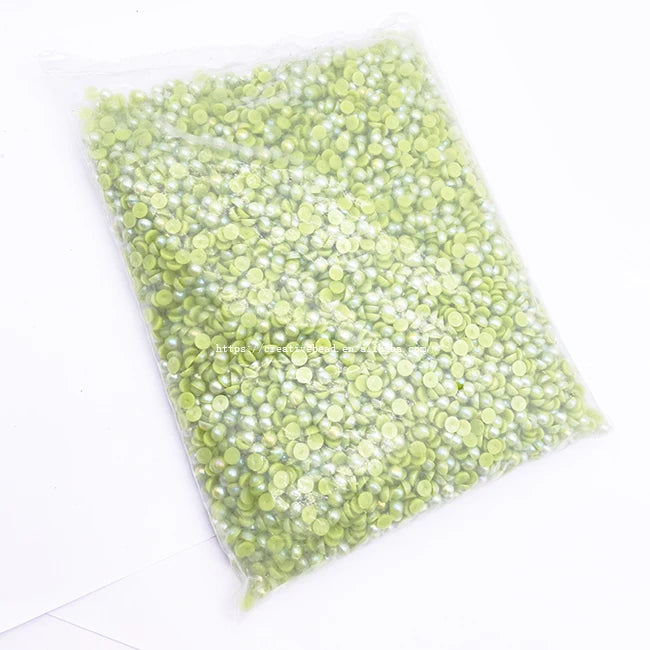 2025 Hot Sale 6mm/8mm Flatback Beads in AB Colourful  Pearl and Loose ABS Plastic Round Pearl Beads