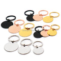 Custom Engraved Round Pendant Accessories Blank Souvenir for Pets Personalized DIY Stainless Steel  Decoration Tag