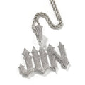QIUHAN Personalized Hip-Hop Zircon Pendant Jewelry Diamond Custom Letter Necklace