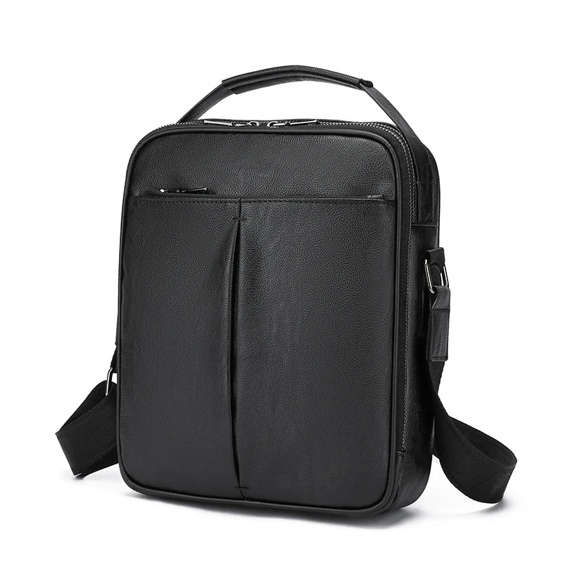 Factory Wholesale PU Leather Business Travel Handbag Messenger Work Bag Briefcase for Men Waterproof Crossbody Bag
