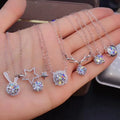 CAOSHI 2025 Korean Shiny 6 Designs Silver Coating Crystal Geometric Cubic Zirconia Custom Pendants for Necklace Women