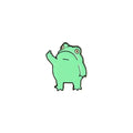 Little Frog Enamel Pins Cute Cartoon Creative Cute Cute for Jackets Backpack Shirt Lapel Badges Pins Creative Cowboy Goose