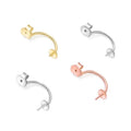 U Shape Pearl Earrings Findings Women 925 Sterling Silver Jewelry Component
