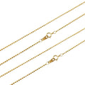 Genuine 18K Solid Gold Facet Bead Chain Necklace 18k Real Gold Necklace Jewelry Wholesale