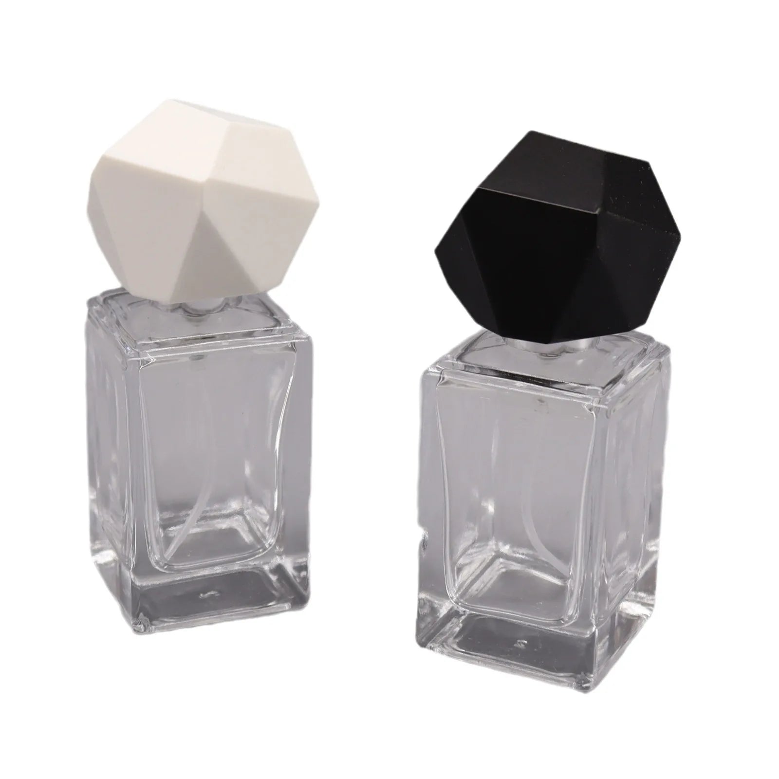 Luxury Square Perfume Bottle Thick Bottom Water Cologne Bottle with Decorative Design for Face Cream Use