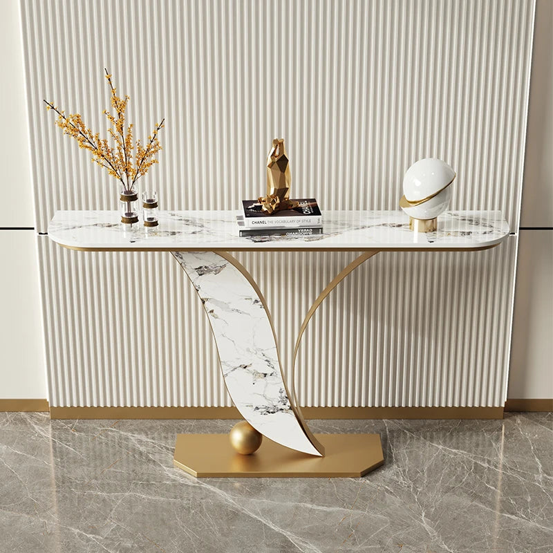 High End Luxury Rock Slab Living Room Modern and Simple Entrance Table Entrance Cabinet Entrance Shelf