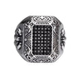 BOCAI Wholesale S925 Silver Jewelry Inlaid With Black Zircon Scorpion Rings for Men Thai Silver Retro Trendy Personalized Gifts